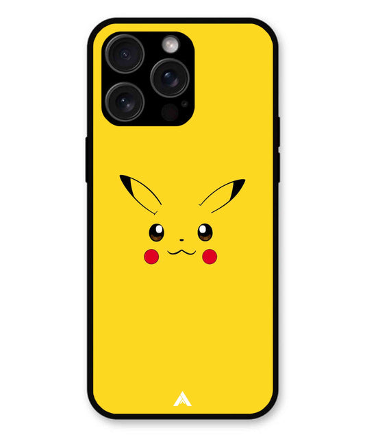 Pikachu Pokemon Metal Back Cover Phone Case for iPhone 14 Pro Max