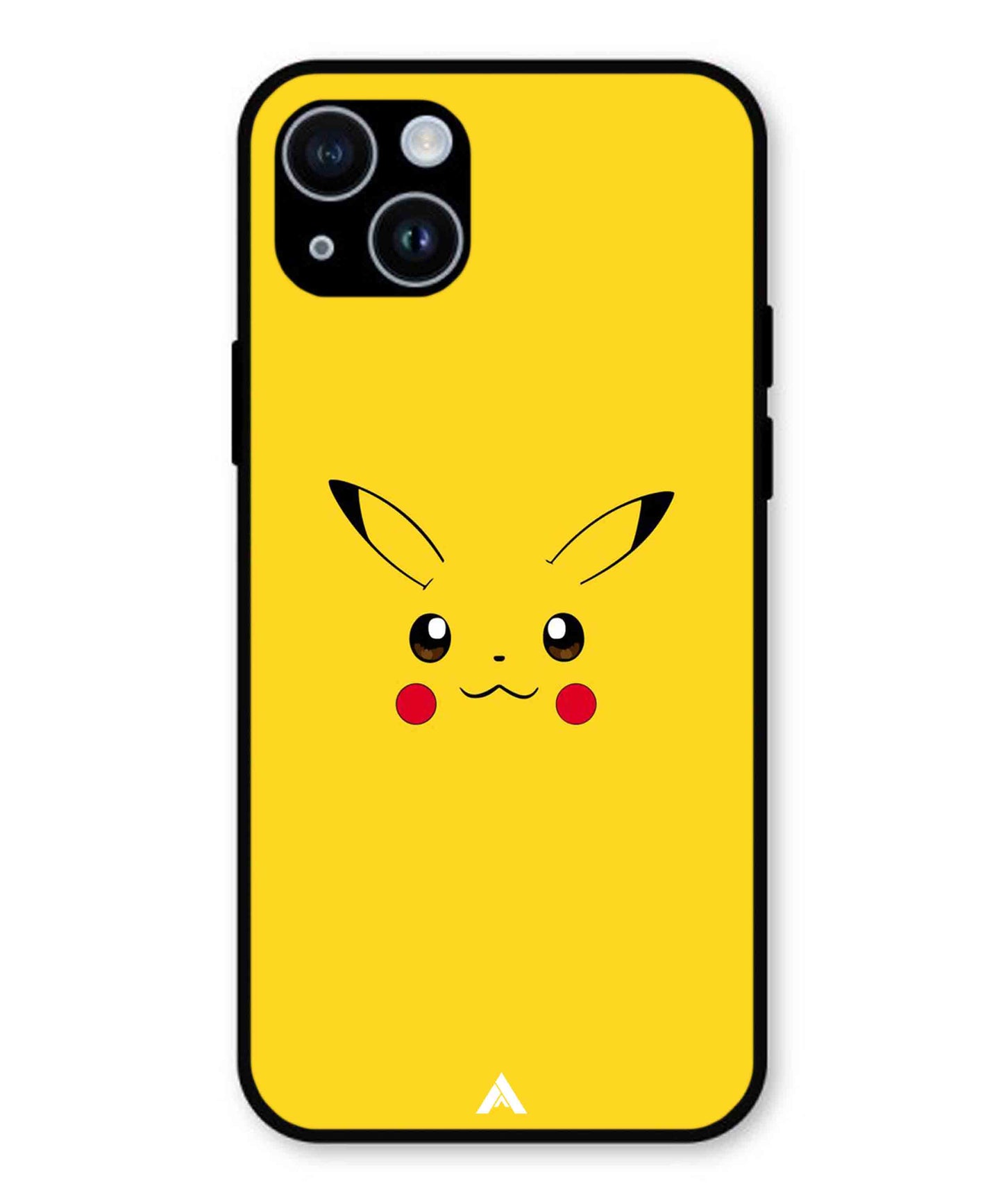 Pikachu Pokemon Metal Back Cover Phone Case for iPhone 15