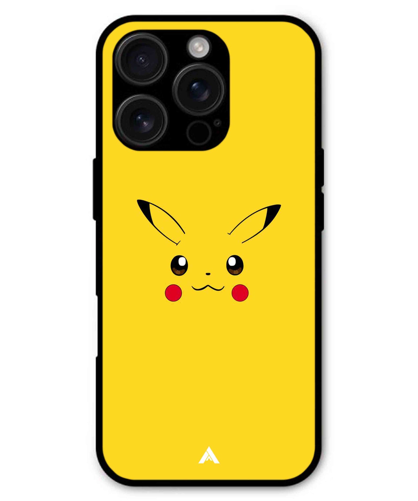 Pikachu Pokemon Metal Back Cover Phone Case for iPhone 16 ProMax