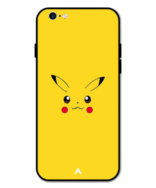 Pikachu Pokemon Metal Back Cover Phone Case for iPhone 6 Plus