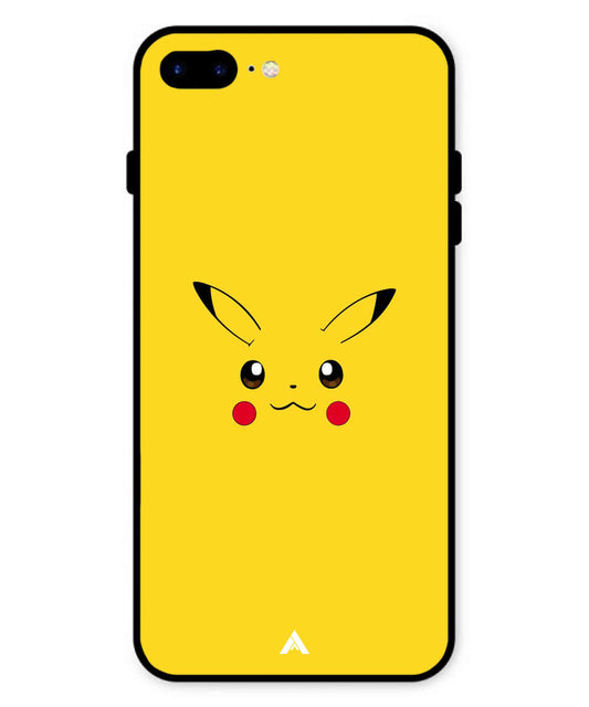 Pikachu Pokemon Metal Back Cover Phone Case for iPhone 7 Plus