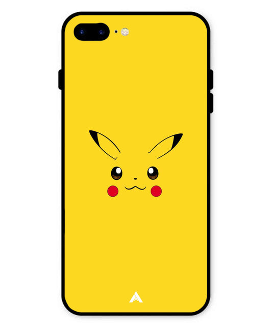 Pikachu Pokemon Metal Back Cover Phone Case for iPhone 8 Plus