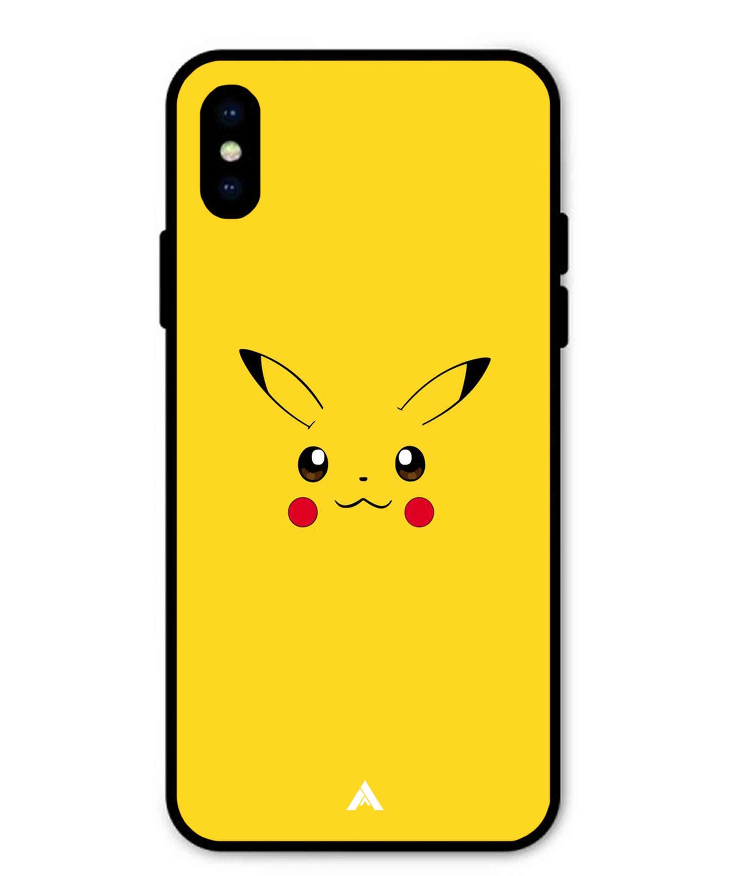 Pikachu Pokemon Metal Back Cover Phone Case for iPhone X