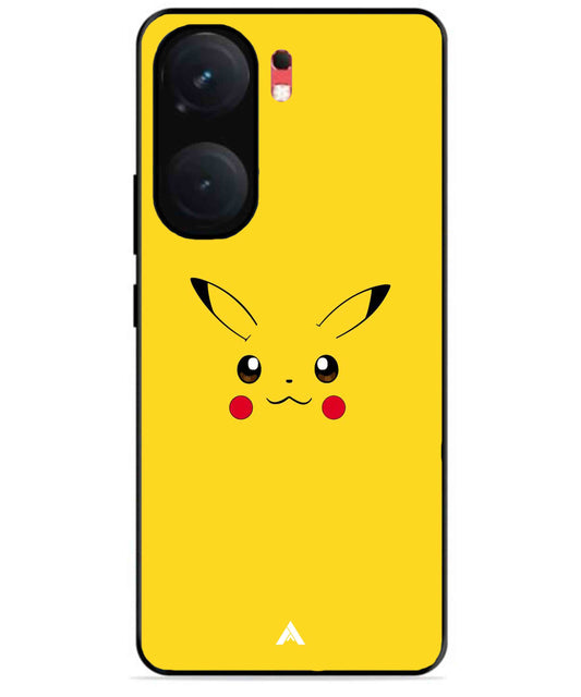 Pikachu Pokemon Metal Back Cover Phone Case for iQOO Neo 9 Pro