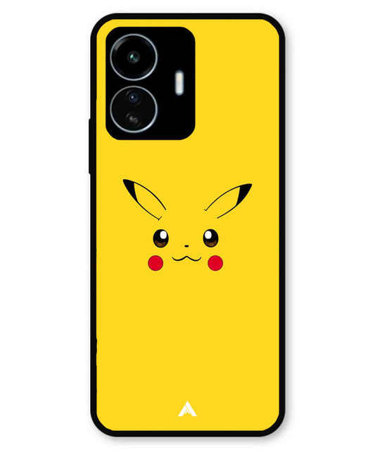 Pikachu Pokemon Metal Back Cover Phone Case for iQOO Z6 Lite