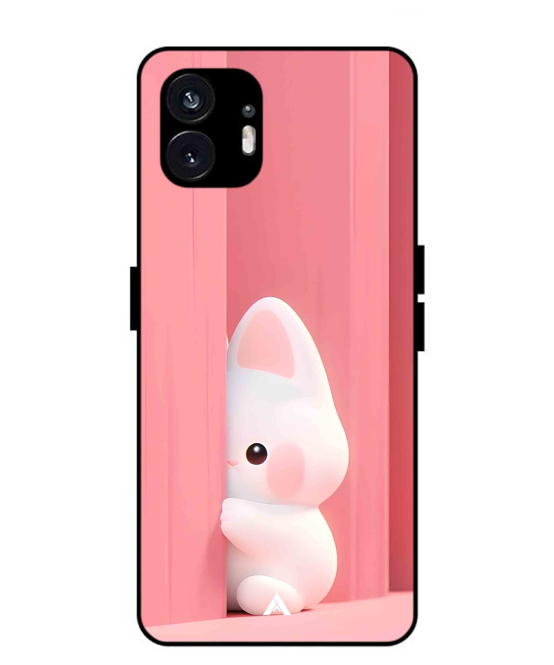 Pink Bunny Metal Back Cover Phone Case for Nothing Phone 2