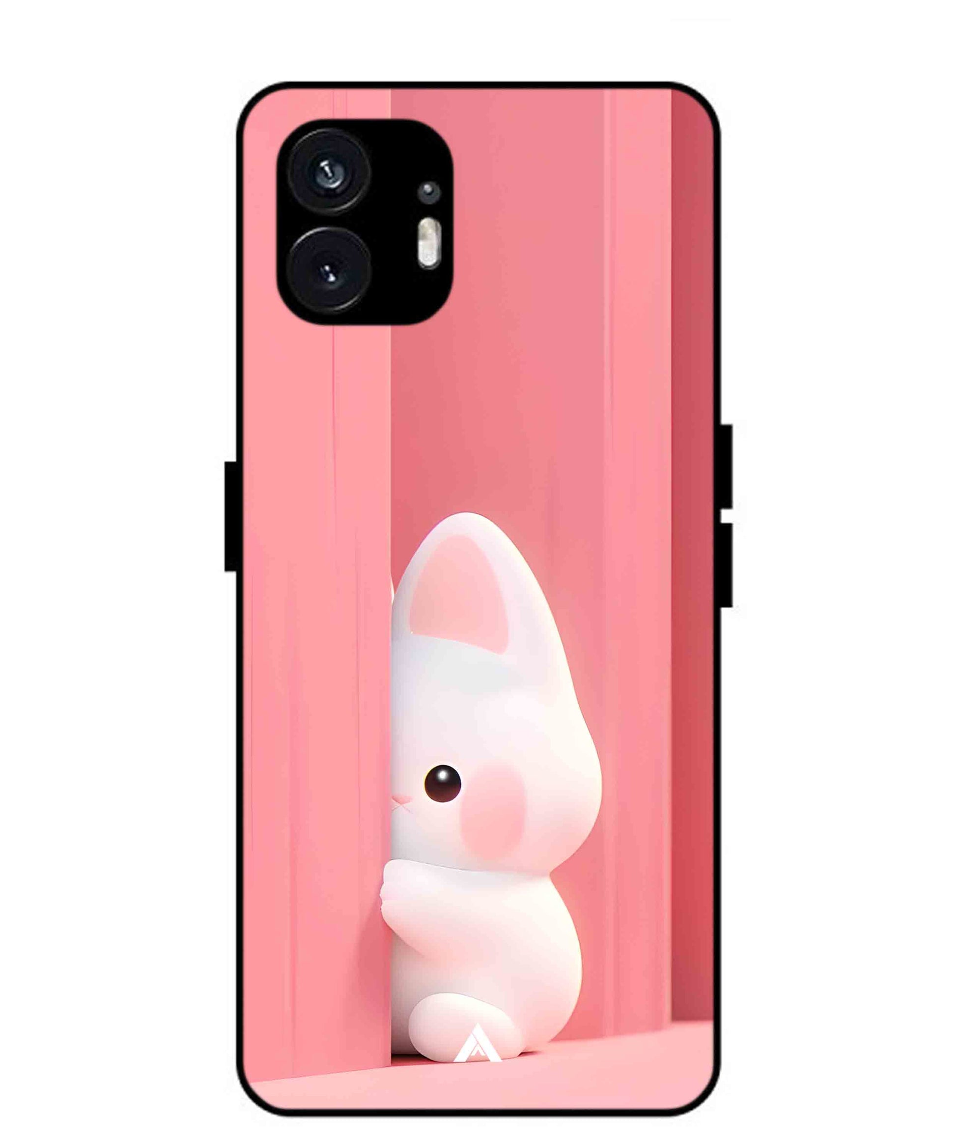 Pink Bunny Metal Back Cover Phone Case for Nothing Phone 2a