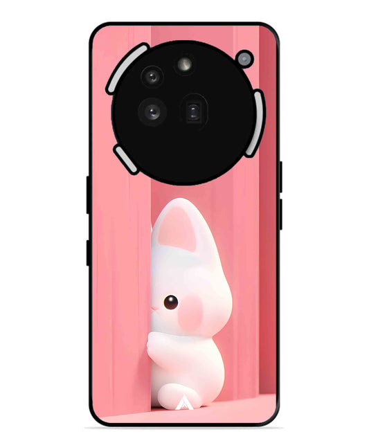 Pink Bunny Metal Back Cover Phone Case for Nothing Phone 3a Pro