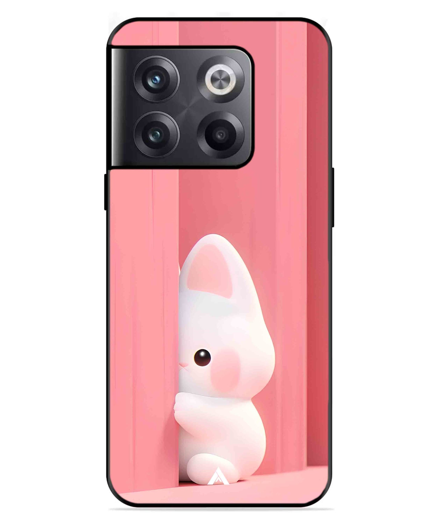 Pink Bunny Metal Back Cover Phone Case for Oneplus 10T