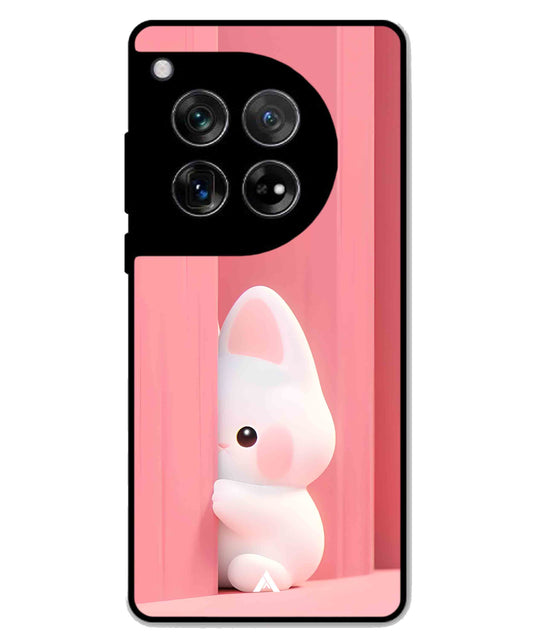 Pink Bunny Metal Back Cover Phone Case for Oneplus 11R
