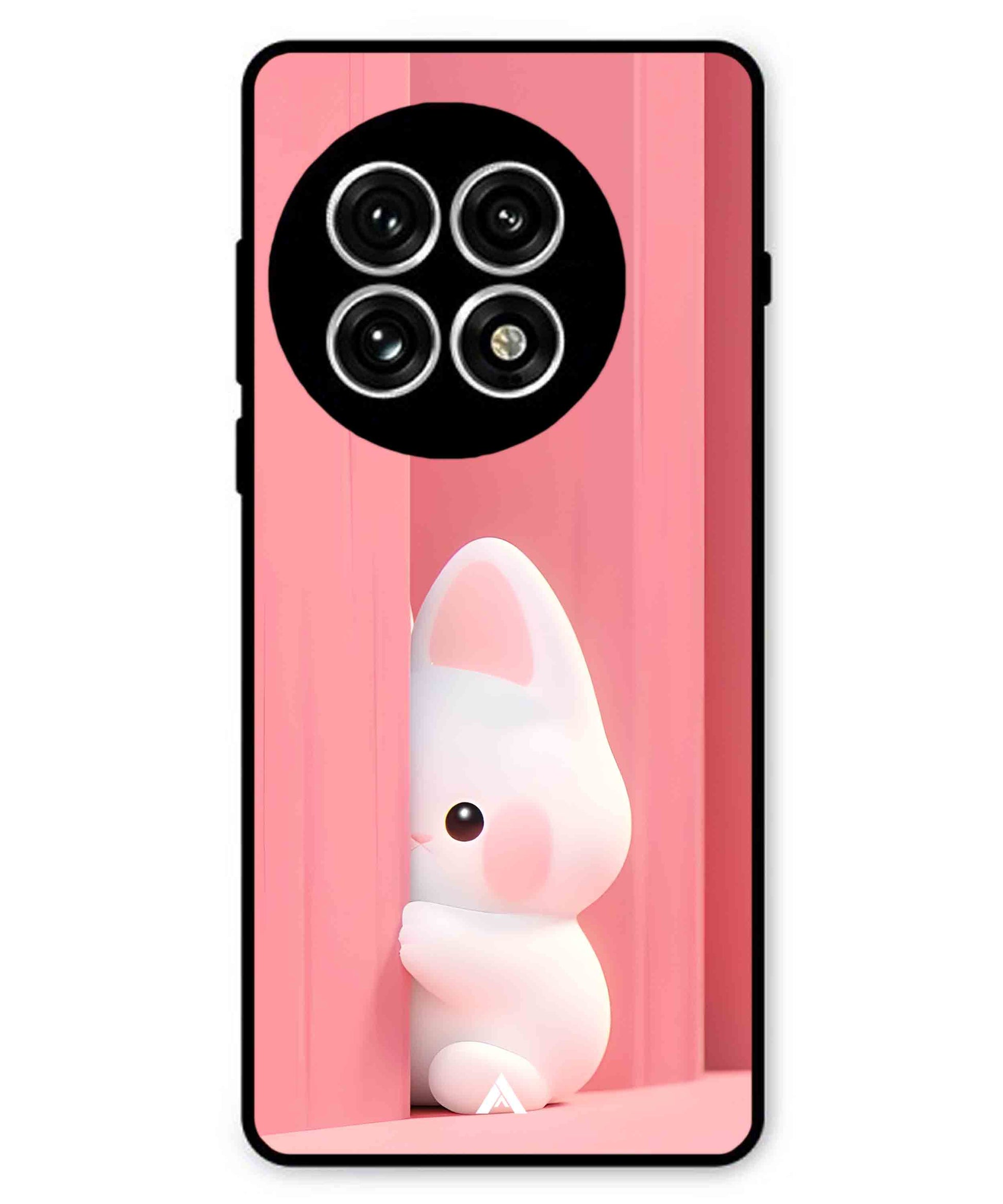 Pink Bunny Metal Back Cover Phone Case for Oneplus 13R