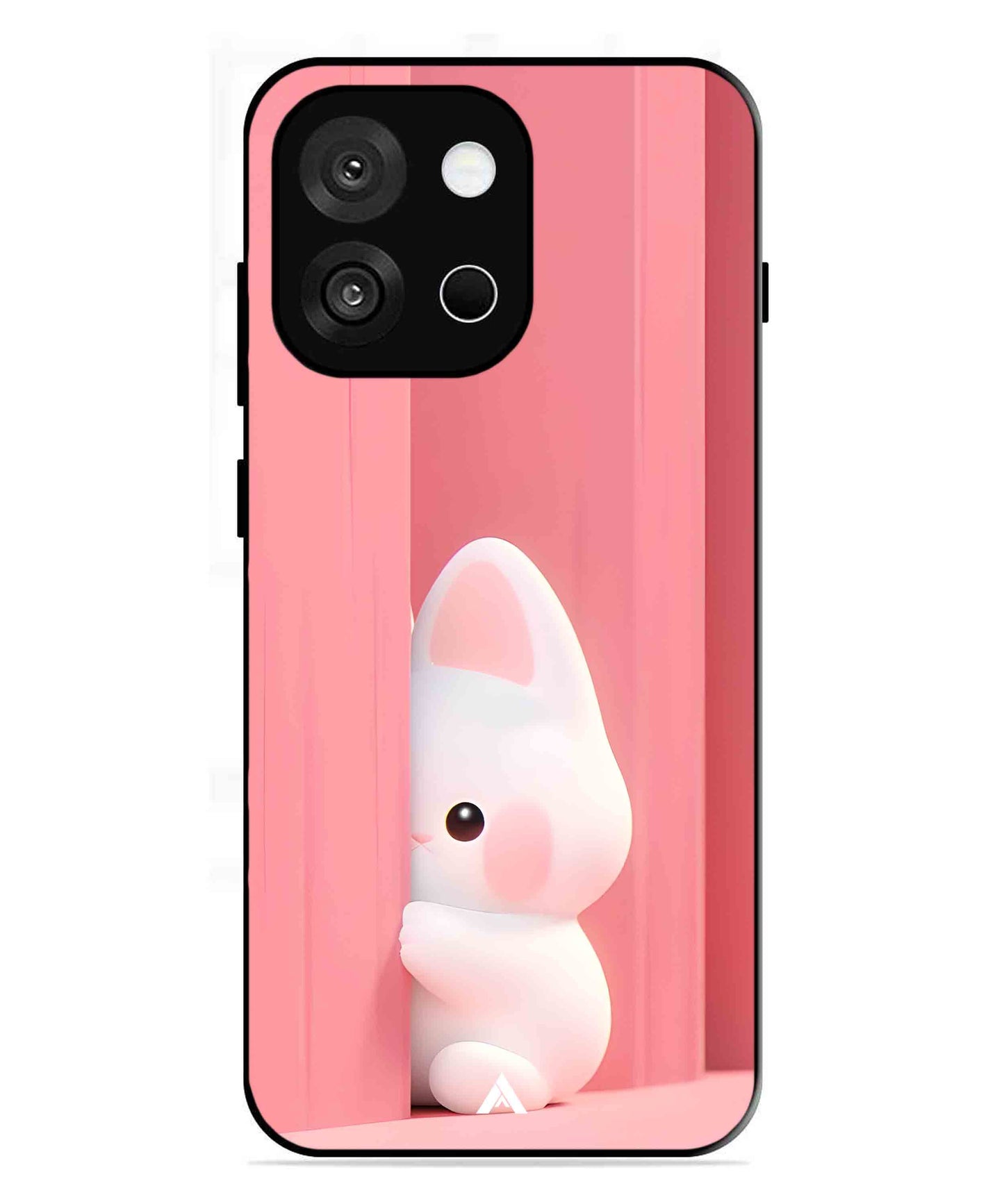 Pink Bunny Metal Back Cover Phone Case for Oneplus 13s