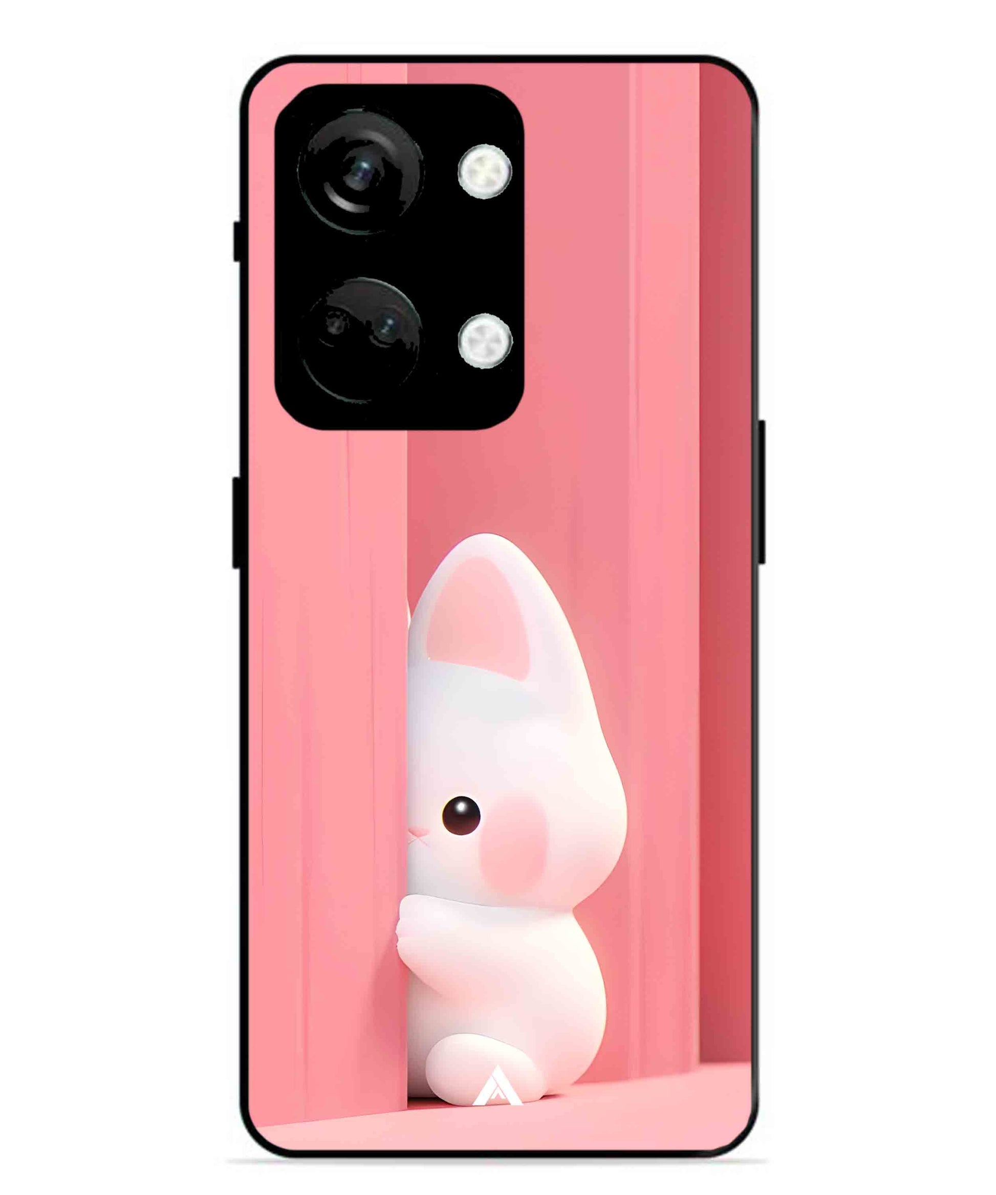 Pink Bunny Metal Back Cover Phone Case for Oneplus Nord 3