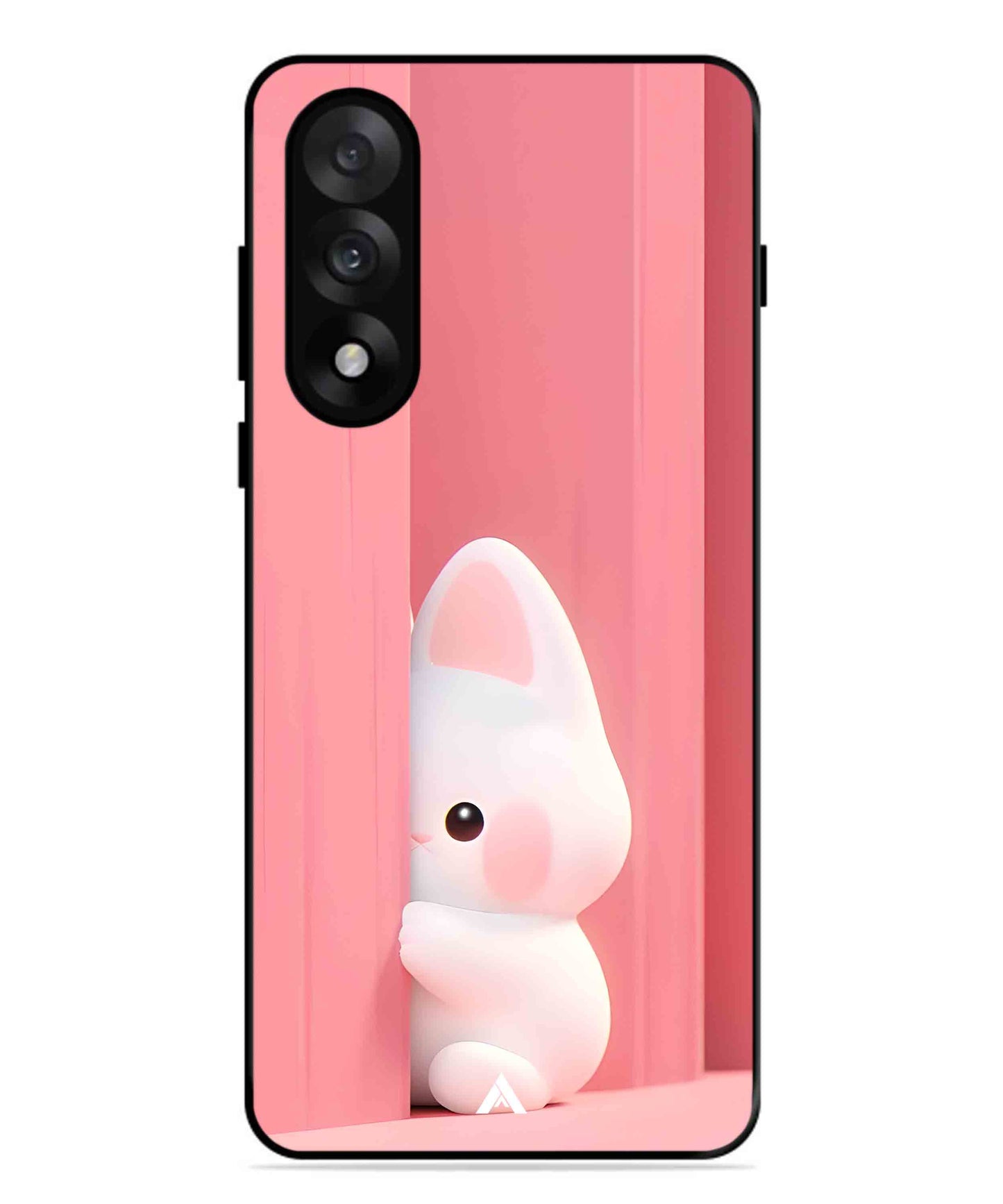 Pink Bunny Metal Back Cover Phone Case for Oneplus Nord 5