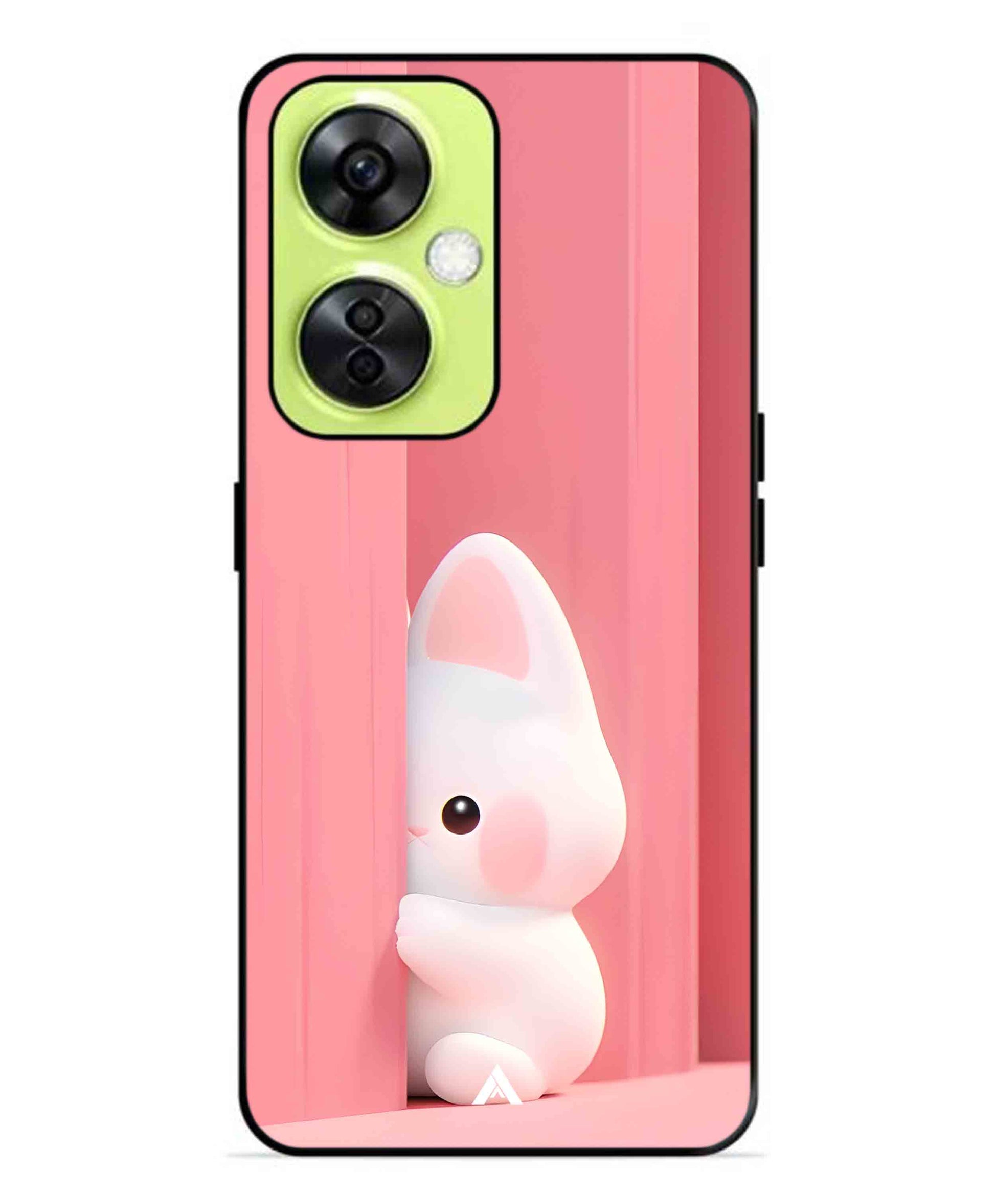 Pink Bunny Metal Back Cover Phone Case for Oneplus Nord CE 3 Lite