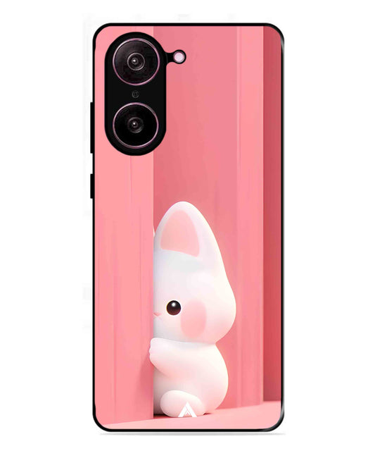 Pink Bunny Metal Back Cover Phone Case for Oneplus Nord CE 5
