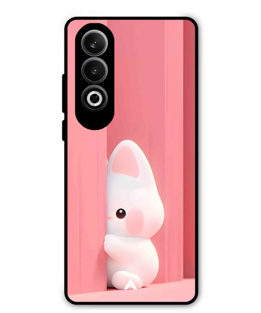 Pink Bunny Metal Back Cover Phone Case for Oppo K12