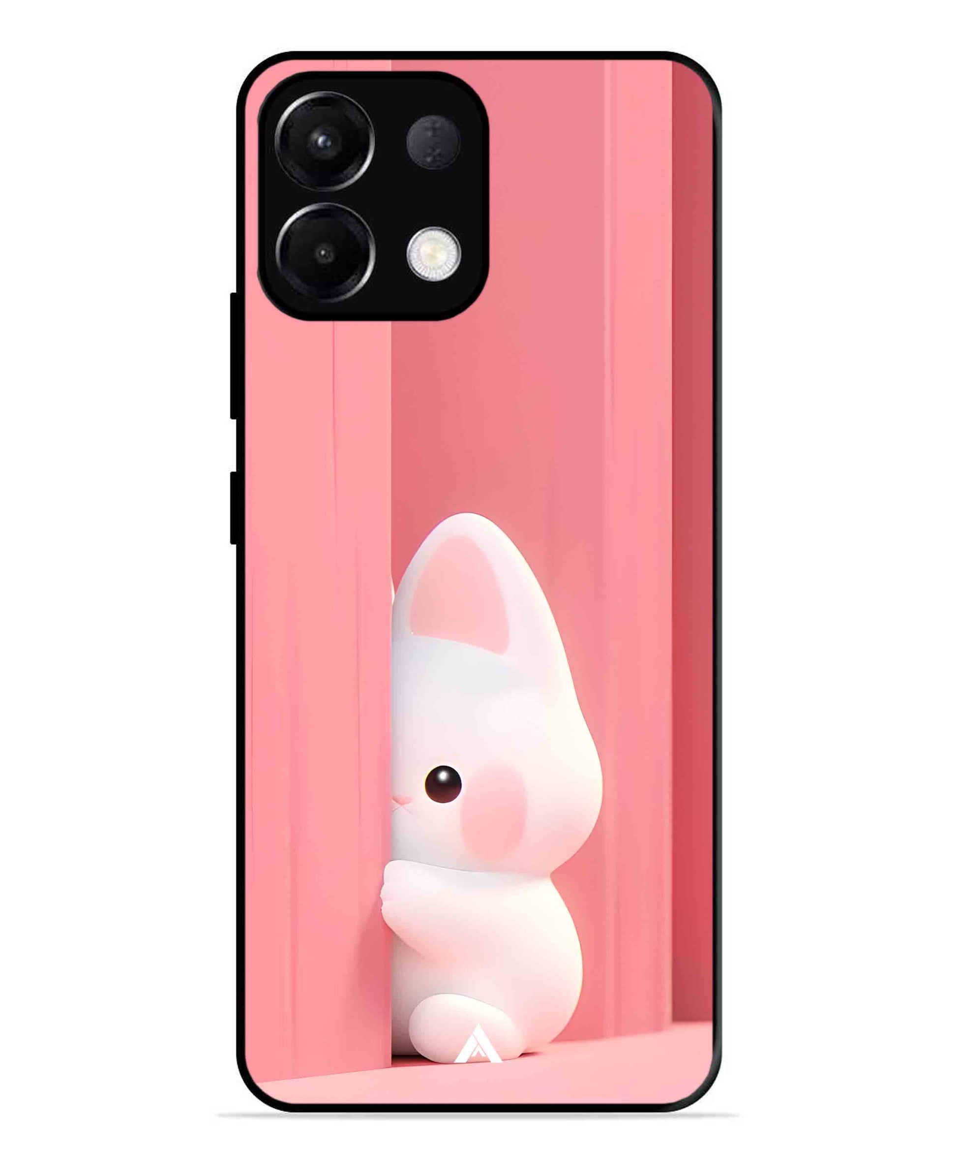 Pink Bunny Metal Back Cover Phone Case for Oppo K13