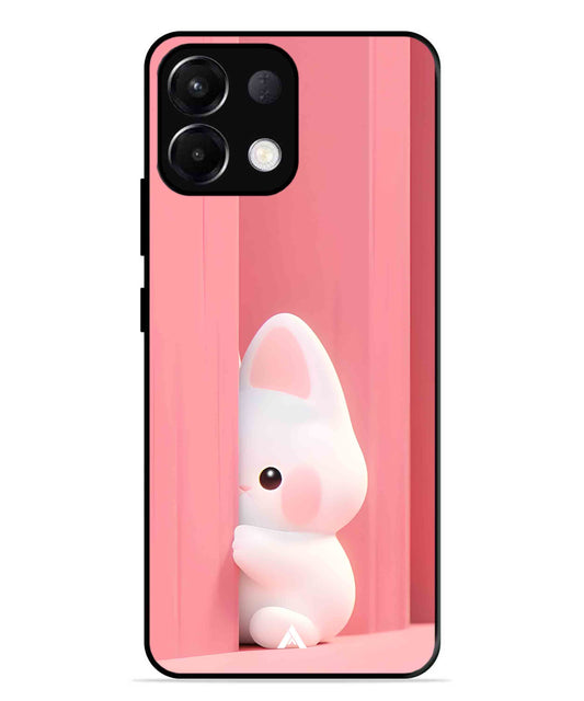 Pink Bunny Metal Back Cover Phone Case for Oppo K13