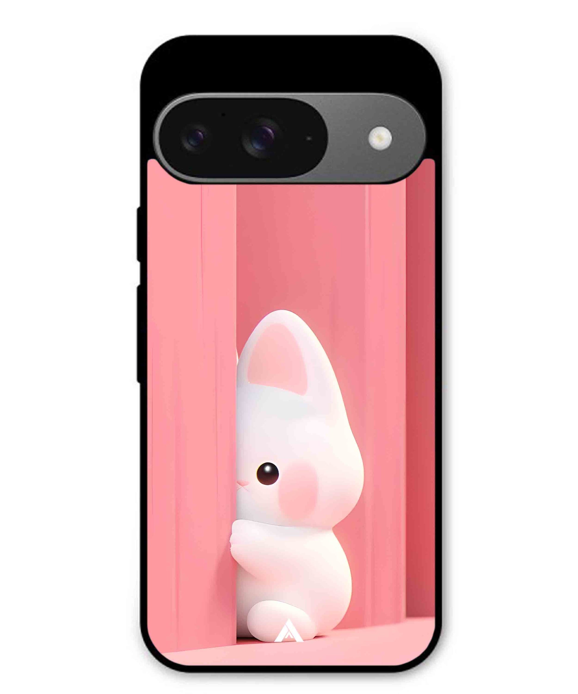 Pink Bunny Metal Back Cover Phone Case for Pixel 9