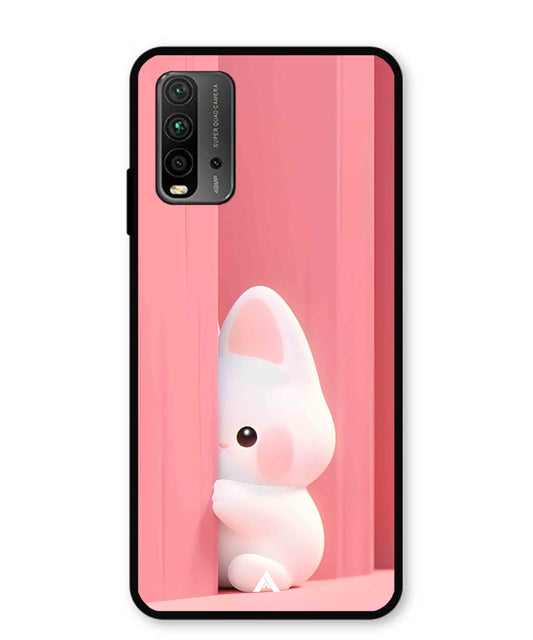 Pink Bunny Metal Back Cover Phone Case for Poco M3