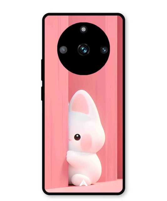 Pink Bunny Metal Back Cover Phone Case for Realme 11 Pro Plus