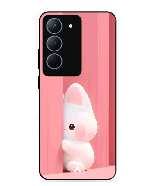 Pink Bunny Metal Back Cover Phone Case for Realme 14X