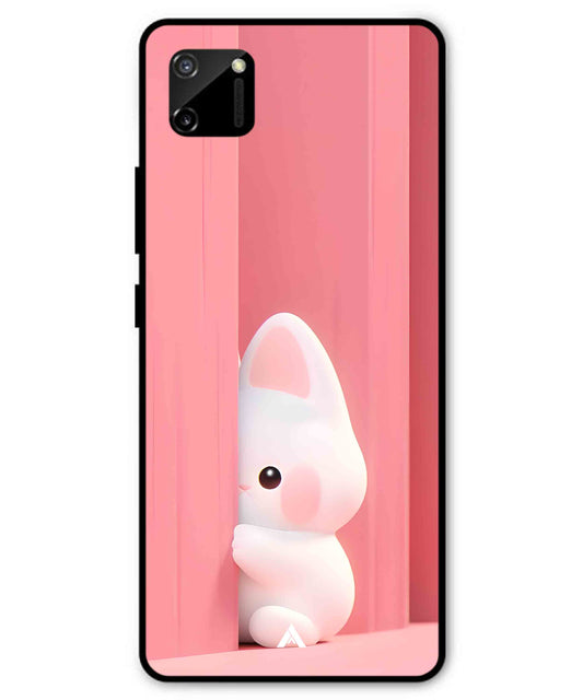 Pink Bunny Metal Back Cover Phone Case for Realme C11