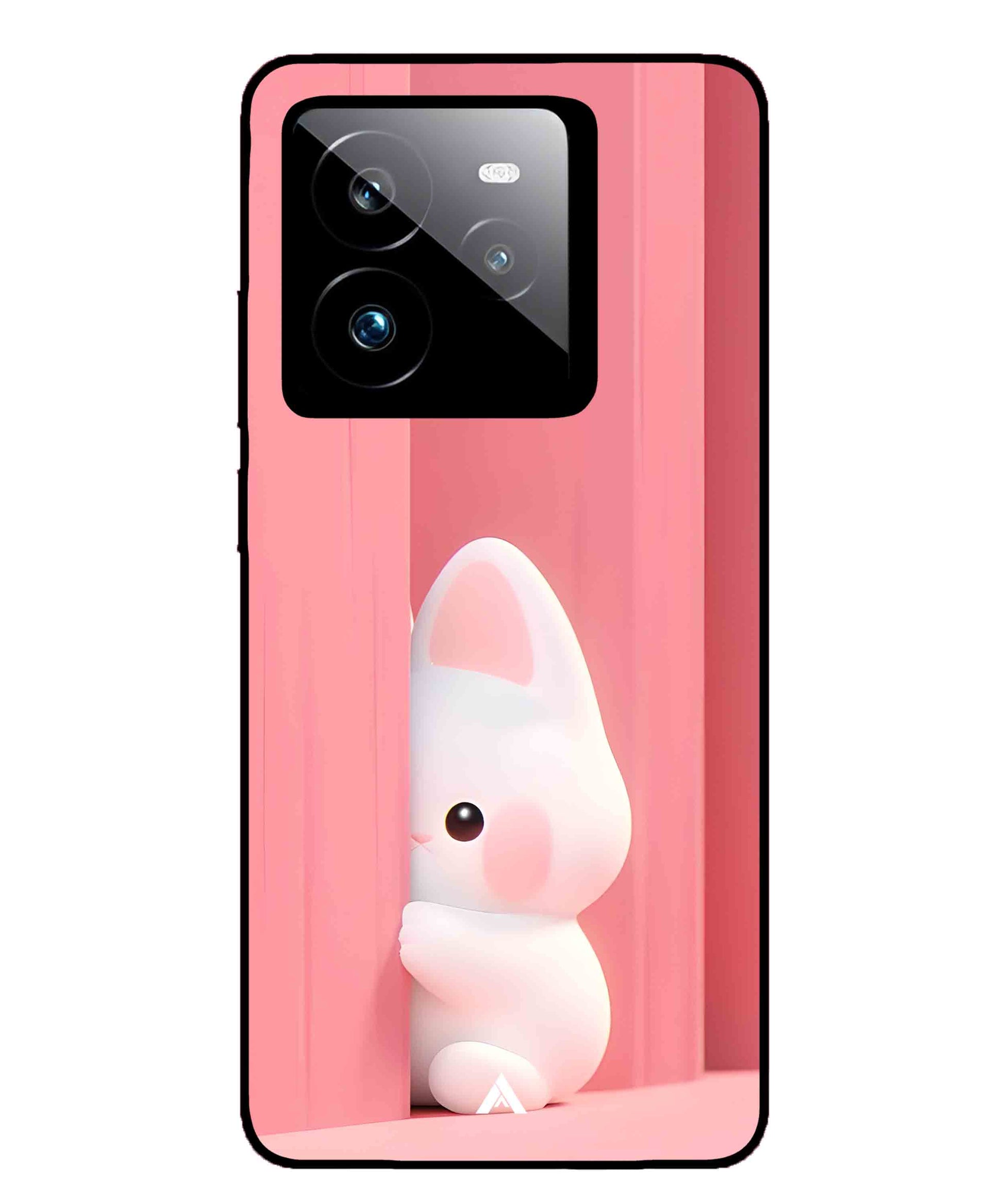 Pink Bunny Metal Back Cover Phone Case for Realme GT 7 Pro