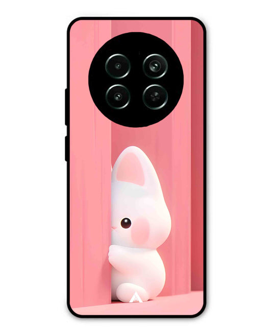 Pink Bunny Metal Back Cover Phone Case for Realme Narzo 70X