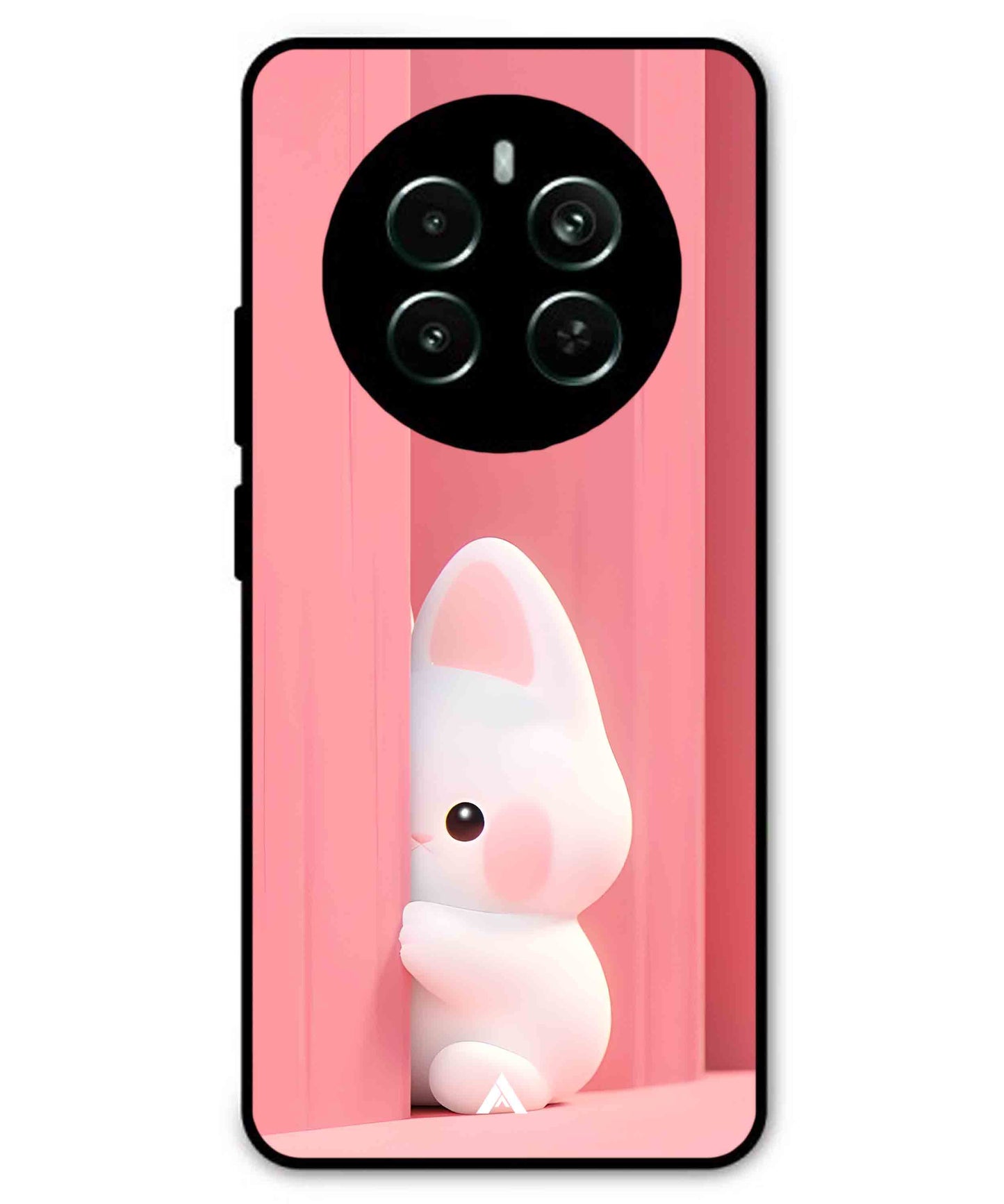 Pink Bunny Metal Back Cover Phone Case for Realme P1