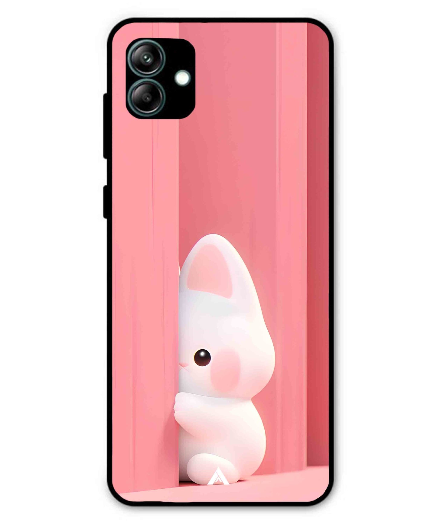 Pink Bunny Metal Back Cover Phone Case for Samsung Galaxy A04
