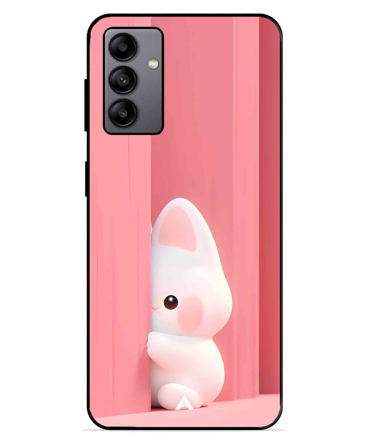 Pink Bunny Metal Back Cover Phone Case for Samsung Galaxy A04s