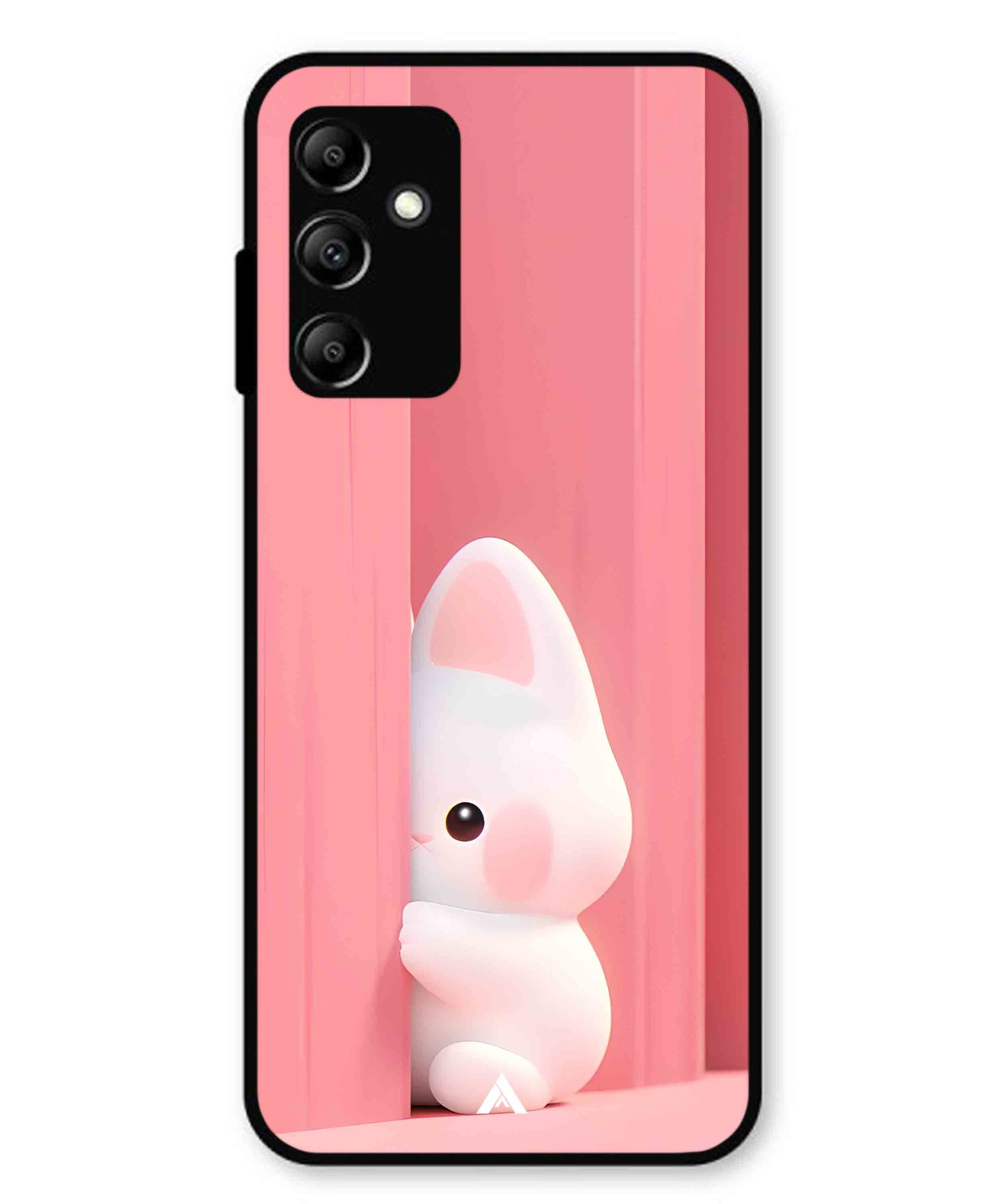 Pink Bunny Metal Back Cover Phone Case for Samsung Galaxy A14 5G