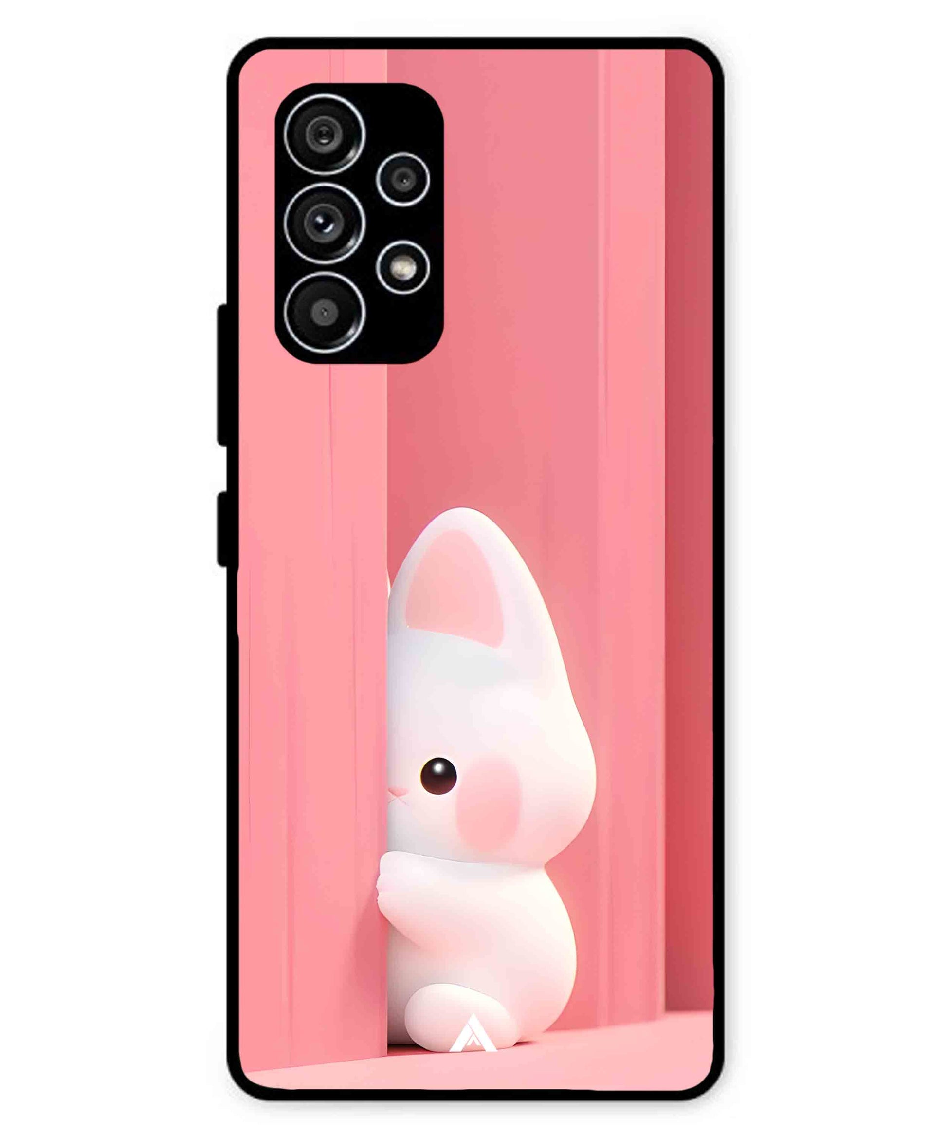 Pink Bunny Metal Back Cover Phone Case for Samsung Galaxy A53