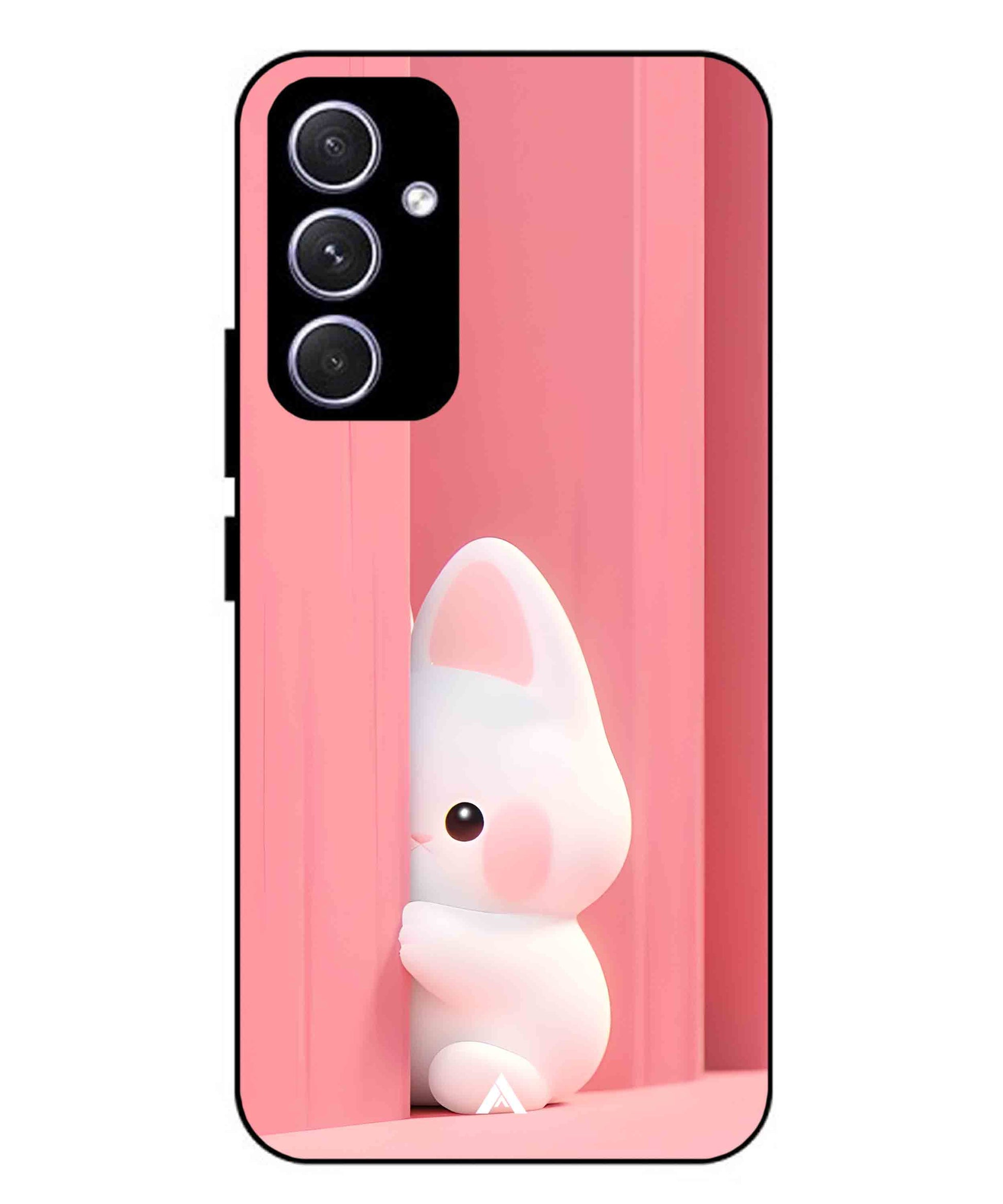 Pink Bunny Metal Back Cover Phone Case for Samsung Galaxy A54