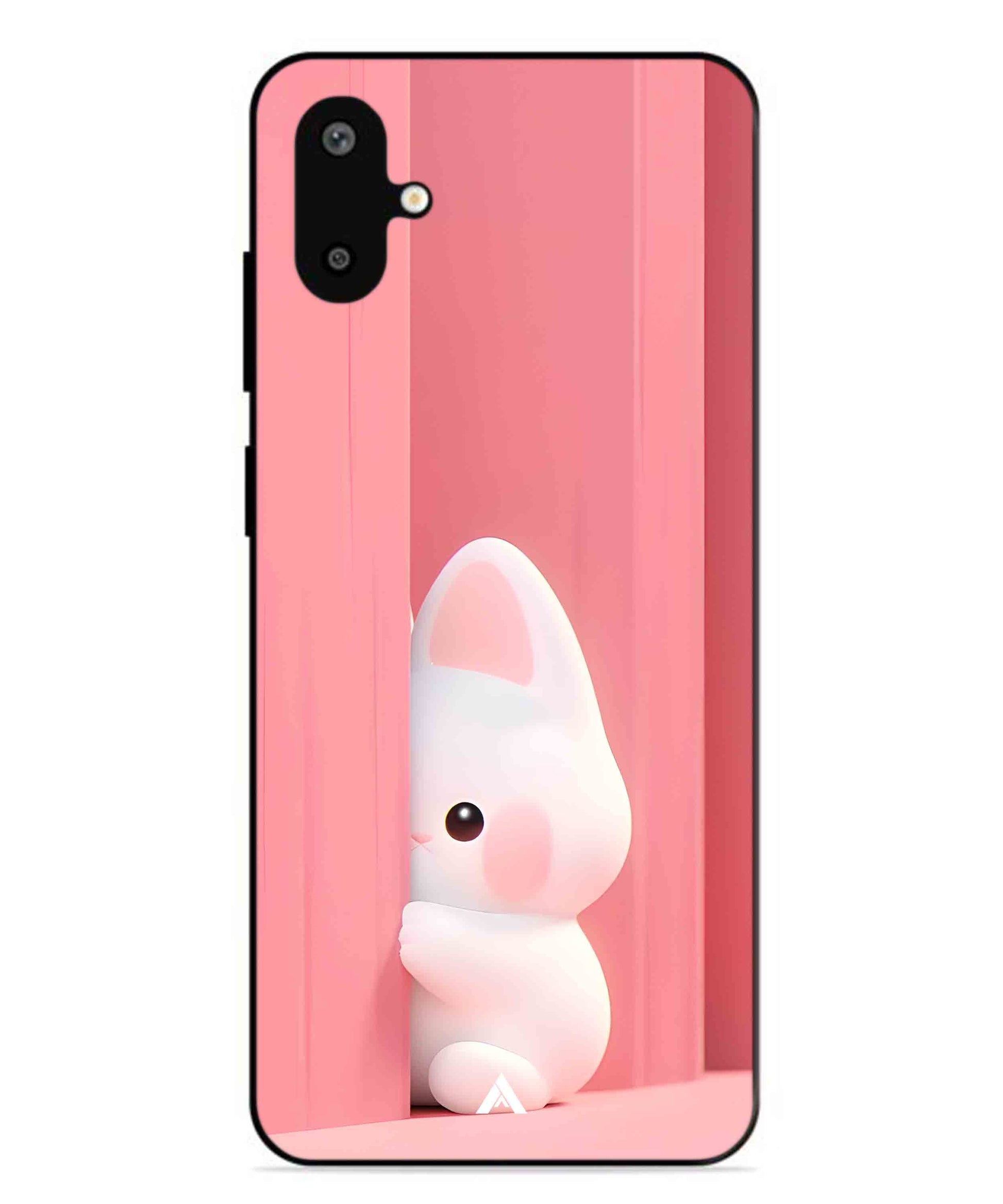 Pink Bunny Metal Back Cover Phone Case for Samsung Galaxy F06