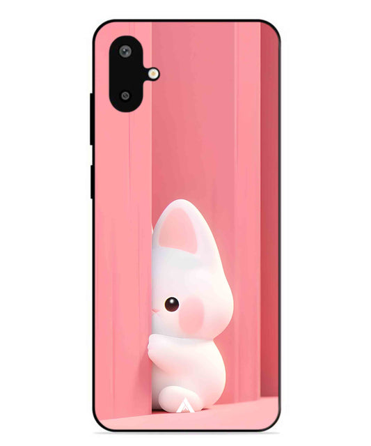 Pink Bunny Metal Back Cover Phone Case for Samsung Galaxy F06