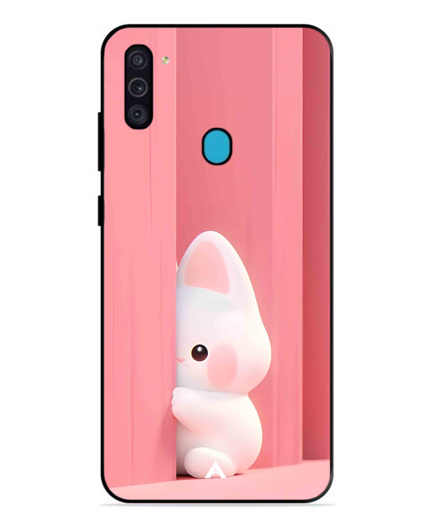 Pink Bunny Metal Back Cover Phone Case for Samsung Galaxy F11