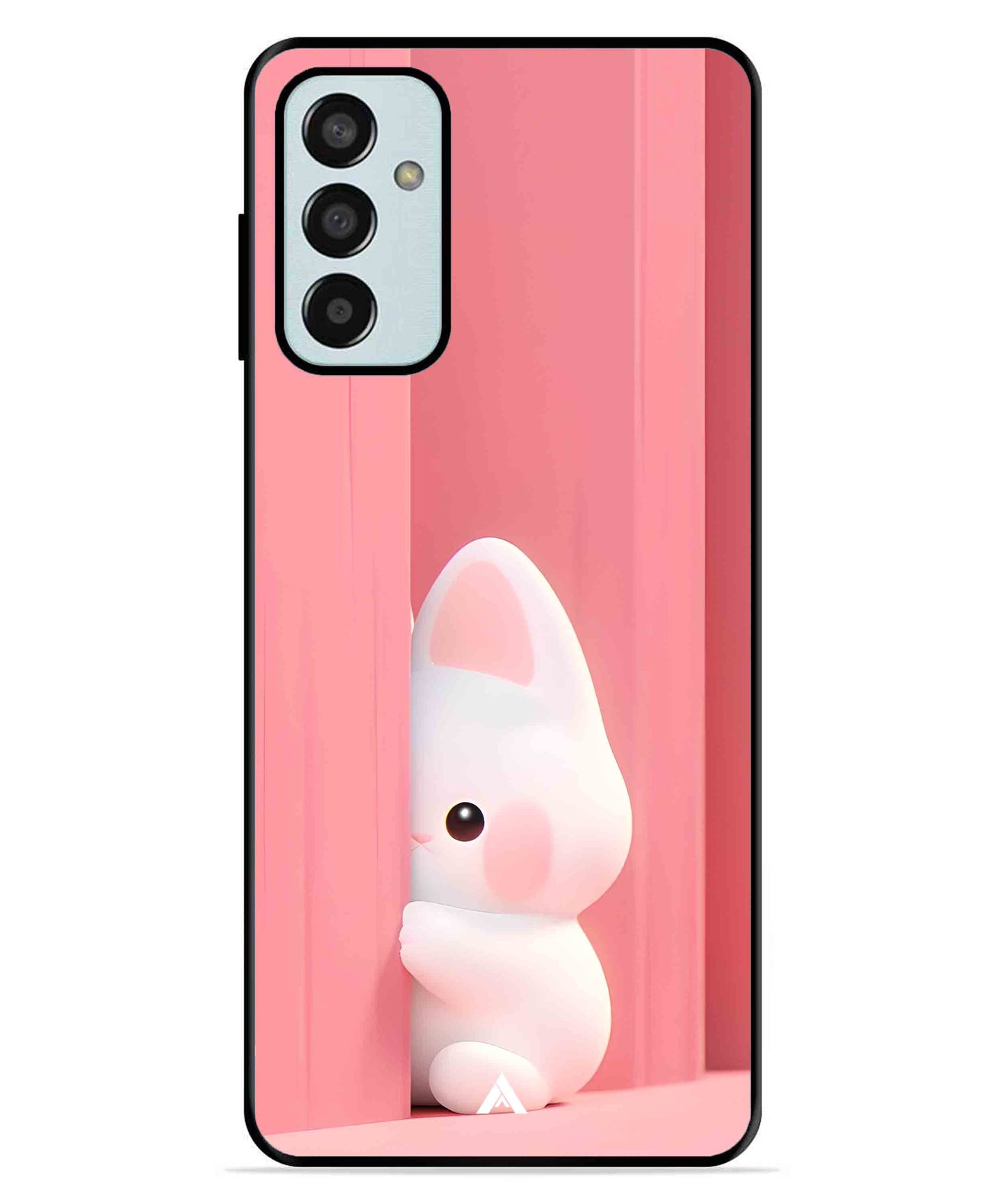 Pink Bunny Metal Back Cover Phone Case for Samsung Galaxy F13 4G