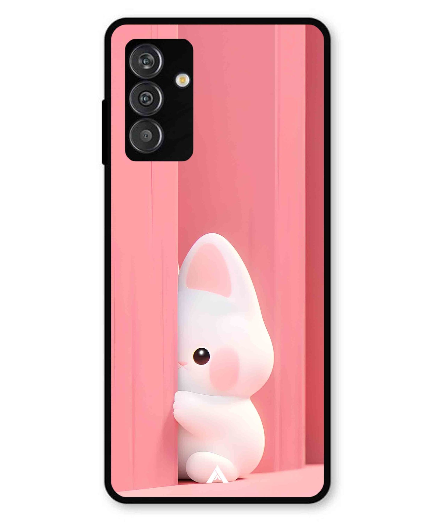 Pink Bunny Metal Back Cover Phone Case for Samsung Galaxy F14