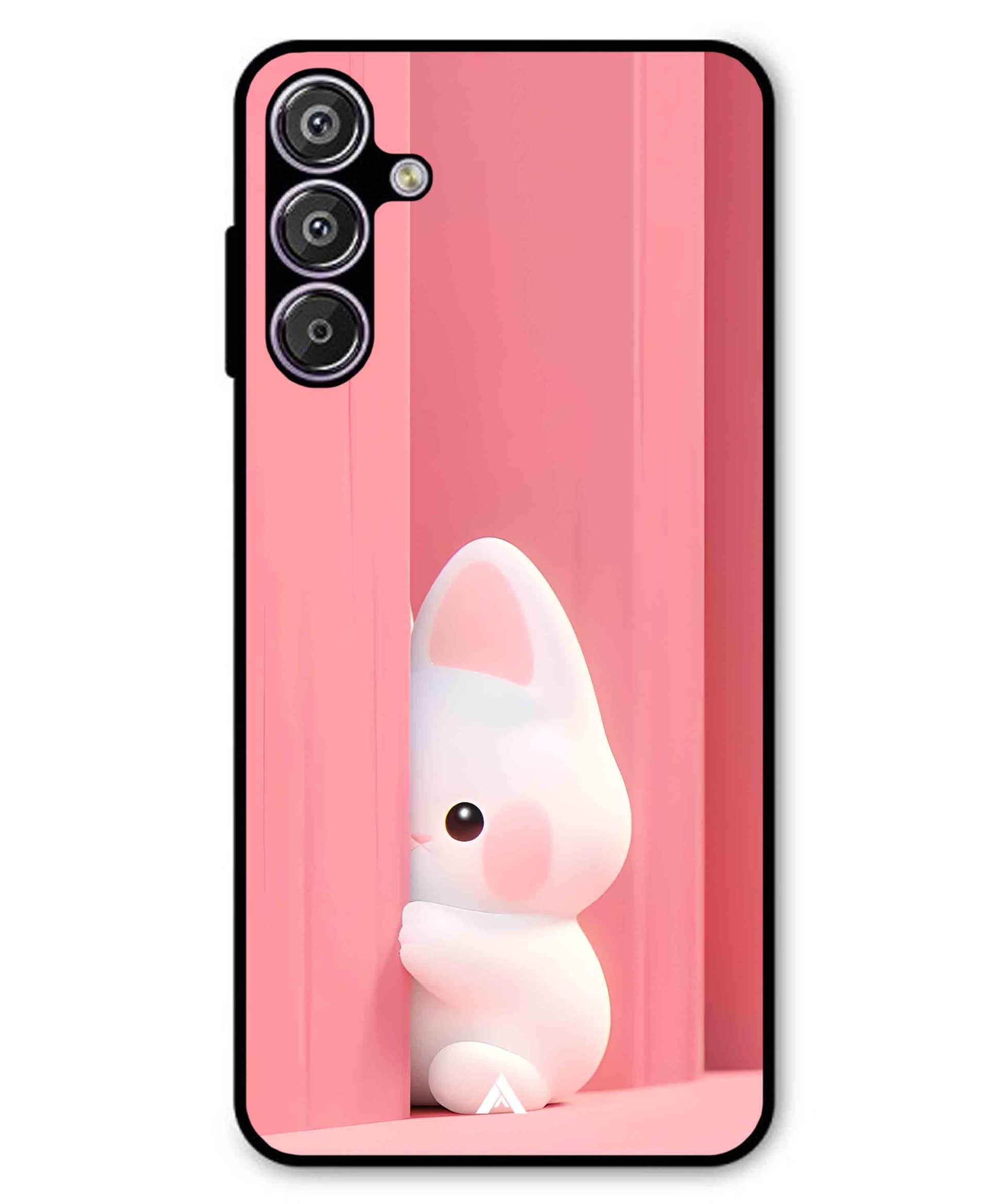 Pink Bunny Metal Back Cover Phone Case for Samsung Galaxy F15