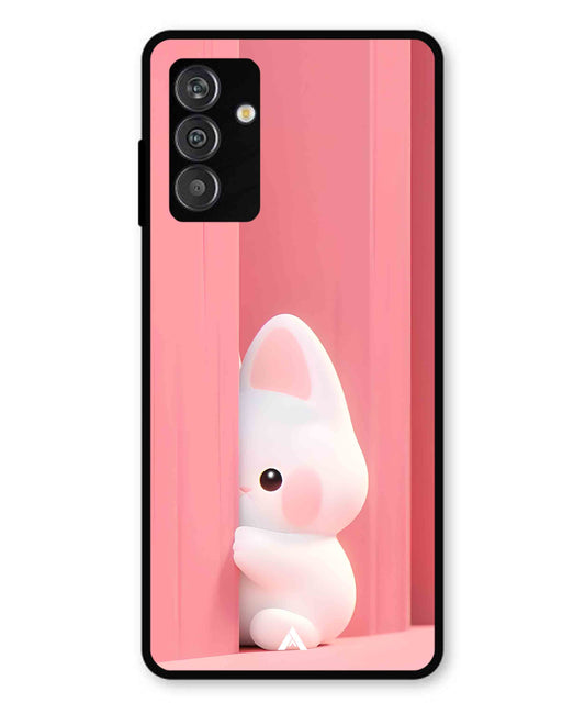 Pink Bunny Metal Back Cover Phone Case for Samsung Galaxy M14