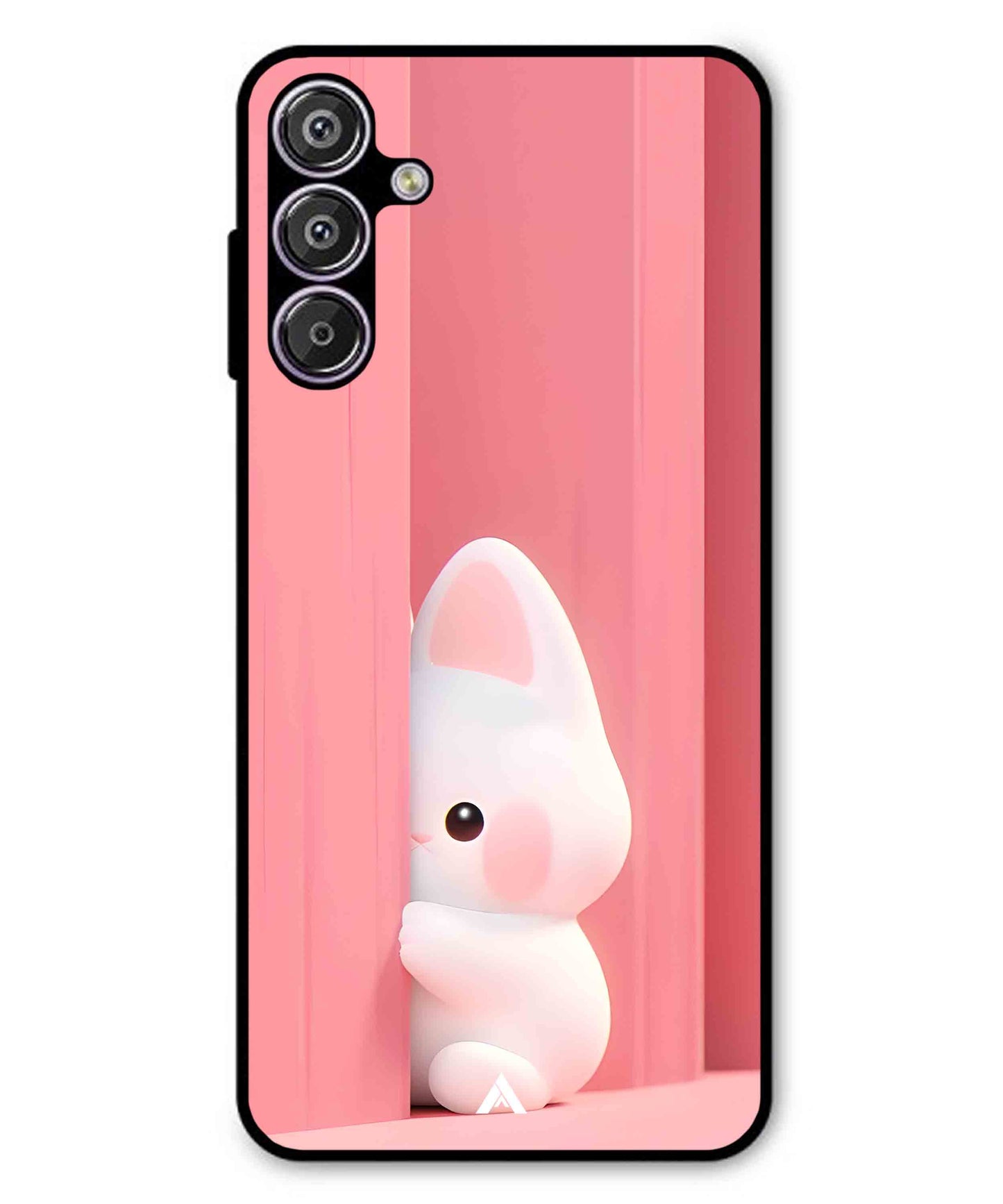 Pink Bunny Metal Back Cover Phone Case for Samsung Galaxy M15