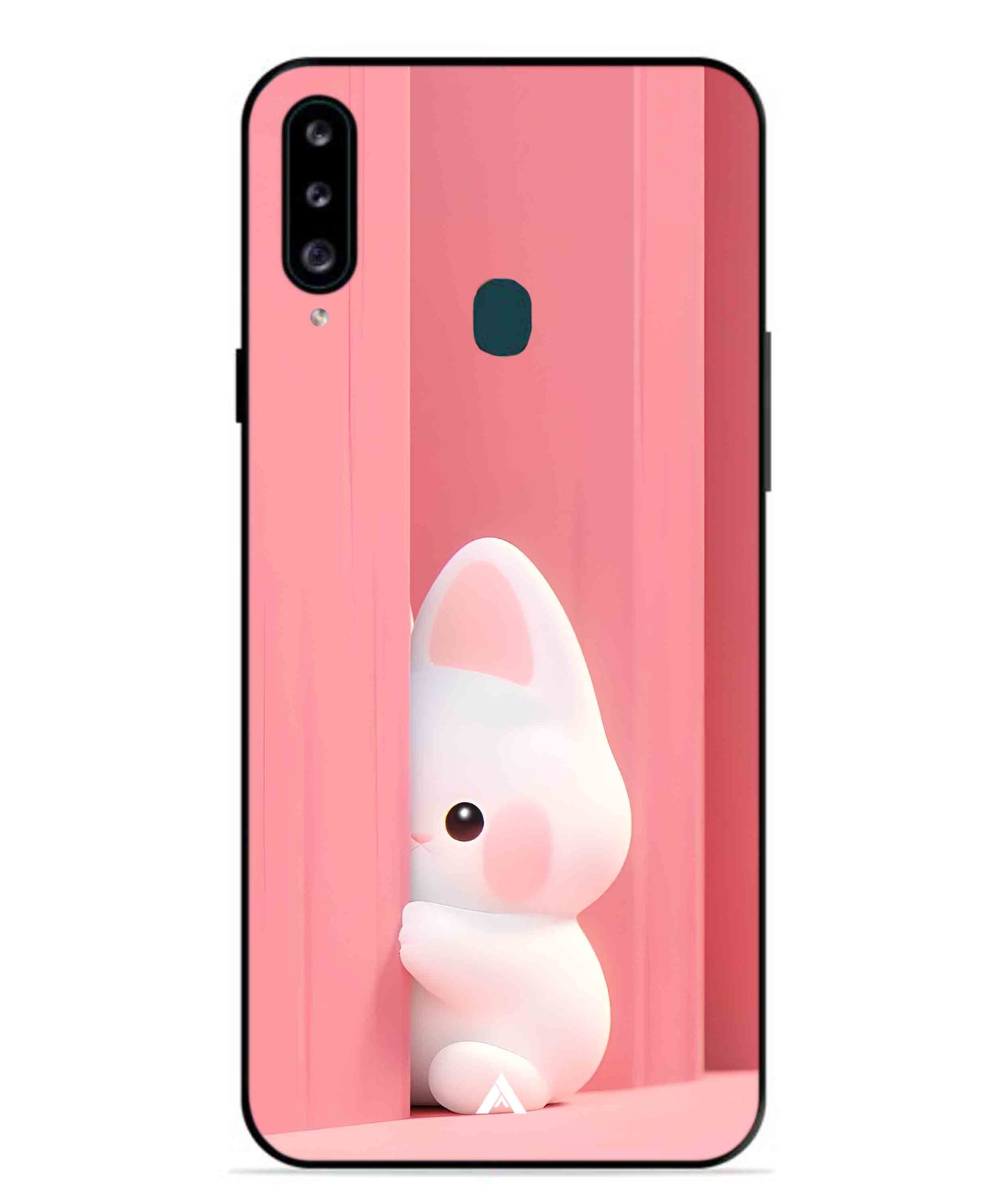 Pink Bunny Metal Back Cover Phone Case for Samsung Galaxy M30