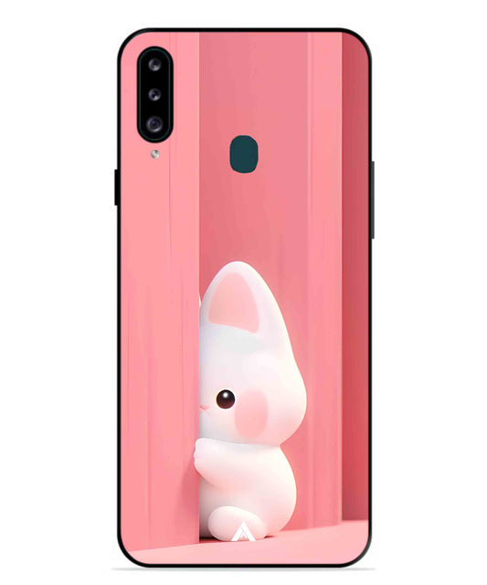 Pink Bunny Metal Back Cover Phone Case for Samsung Galaxy M30