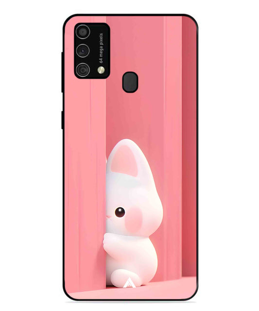 Pink Bunny Metal Back Cover Phone Case for Samsung Galaxy M31