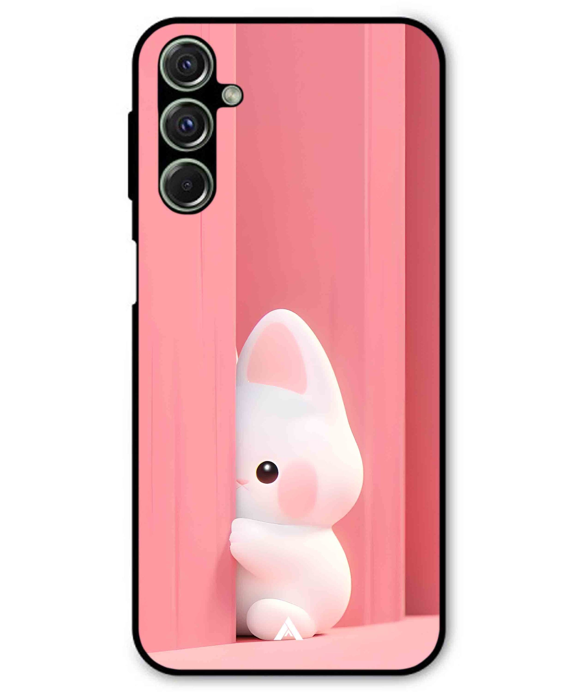 Pink Bunny Metal Back Cover Phone Case for Samsung Galaxy M34