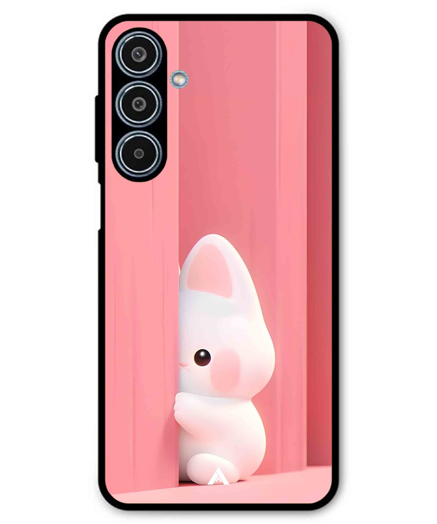 Pink Bunny Metal Back Cover Phone Case for Samsung Galaxy M35