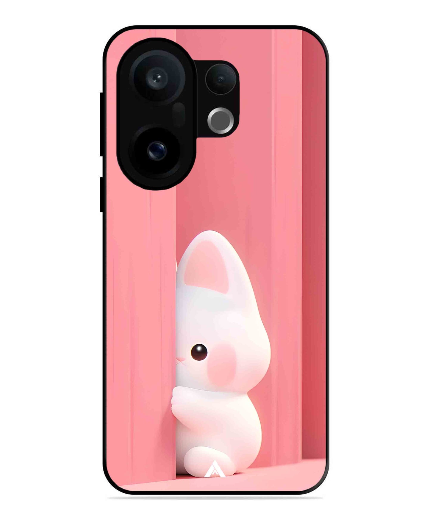 Pink Bunny Metal Back Cover Phone Case for Vivo X200 FE